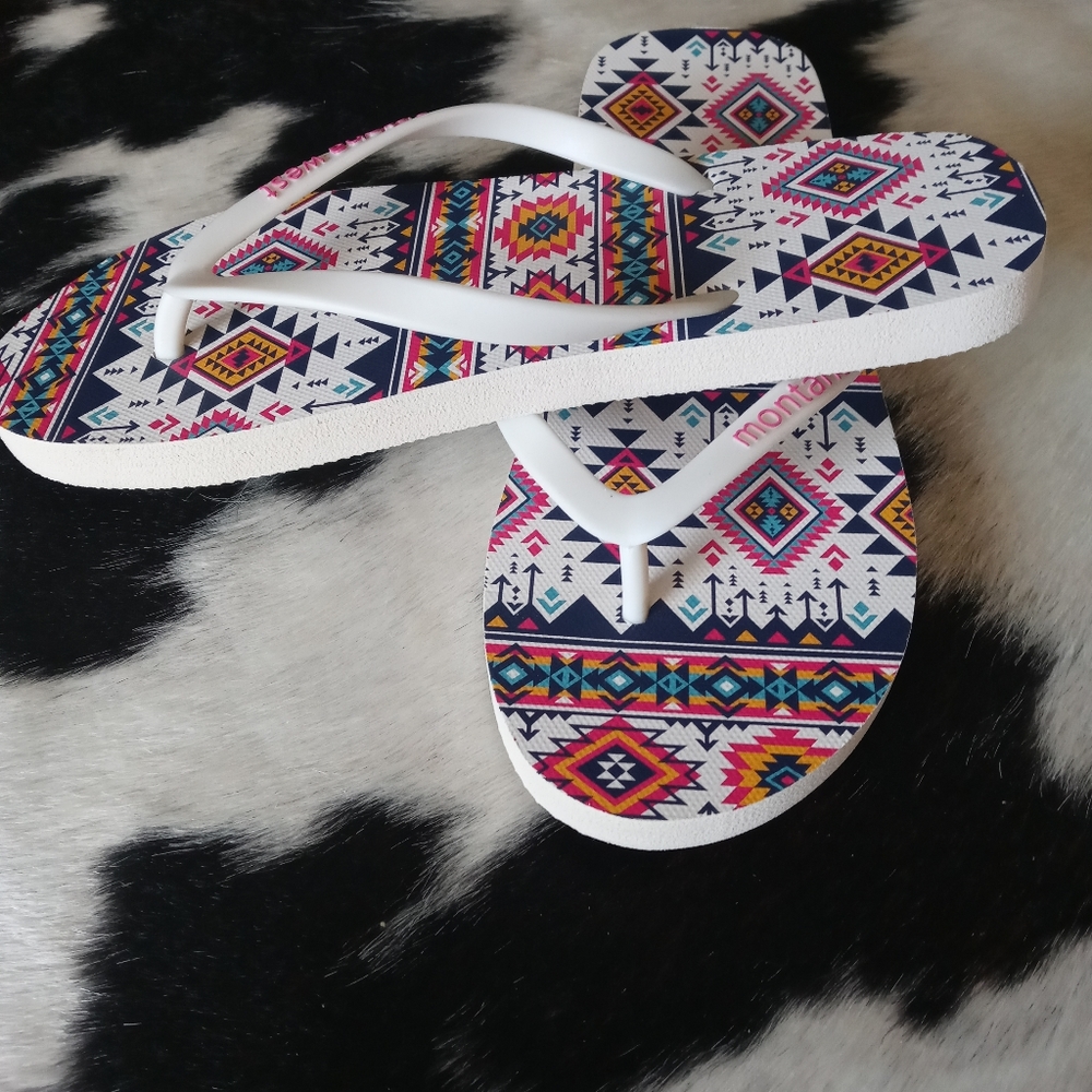 Aztec Flip Flops